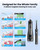 JTF Electric Toothbrush with Water Flosser Combo: 2-in-1 Portable Oral Clean Kit for Effective Yet Gentle Brushing & Flossing, Multiple Modes for Braces & Sensitive Gums Care, Cordless for Home Travel