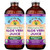 Lily of the Desert Aloe Vera Juice, Whole Leaf Filtered 2-Pack, Organic & Preservative Free – Natural Vitamins, Digestive Enzymes for Gut Health, Glowing Skin & Wellness, 16 Fl Oz Ea
