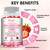 3000mg Liposomal Magnesium Threonate Gummies, Magnesium Glycinate Supplements, Liposomal Enhance 98% Absorption, Muscle Relaxation, Calm Mood Support & Energy Support for Adults, Strawberry Flavor