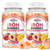 Iron Supplement Gummies for Adults & Kids - with Calcium, Zinc, Folate & Multivitamin - Blood Builder & Energy Support & Immune Health for Iron Deficiency, Anemia, Vegan -Peach & Mango Flavor,120ct