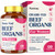 12-In-1 Beef Organ Supplement for Women - Beef Liver, Uterus, Kidney, Heart, Pancreas, 5 Vitamins & 2 Herbs, Hormone Balance, Menstruation, Energy, Immune - 100% Grass Fed, Pasture Raise - 120 Caps