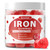 Iron Supplement for Women Teen Girls, Ferrous Gluconate 324 mg, Iron Gummies with Vitamin C, A, B, Folate, Copper, Zinc, Energy & Blood Support, Immune Health, Sugar Free 60 Gummies