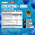 RAW Creatine Plus HMB, Blue Raspberry, Creatine HMB Powder - Creatine Monohydrate Powder with 3G HMB, Taurine & No Added Sugar, Muscle Mass Growth, Strength Building & Enhanced Energy, 30 Servings