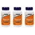 NOW Taurine 500mg, 100 Capsules (Pack of 3)