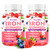 Iron Gummies for Women, Men & Kids, Vegan Iron Supplement with Vitamin C, B12, Folate for Energy Support & Immune Health, Sugar Free, 60 Gummies (Pack of 2)