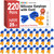 AZEN 220 Pairs Silicone Ear Plugs, Reusable Earplugs for Noise Reduction, 25dB NRR Corded Ear Plug for Sleeping Noise Cancelling, Ear Plug with String Individual Packing