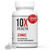 10X Health Zinc Supplements - Contains Zinc 30mg for DNA & Protein Synthesis, Overall Wellness & Immune Support Supplement - Highly Absorbable Vitamins (60 Capsules)