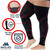Mojo - Compression Socks Footless for Women and Men 20-30mmHg - Leg Compression Support Sleeve for Post Surgery Recovery, Swelling, Lymphedema - Black/Red, Small - A609