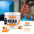 Honey Badger BCAA + EAA Amino Acids Powder, BCAAs + L-Glutamine, Keto, Vegan, Sugar Free for Men & Women, Hydration & Post Workout Muscle Recovery Drink Mix, Peach Mango, 30 Servings