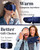 Heated Eye Mask for Dry Eyes - Silk Cordless Warm Eye Compress Moist Heat, FSA Eligible, Eye Heating Pad for Stye Treatment, Tired Eyes, Sleep, Travel, Washable, Rechargeable, Blue