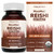 Organic Reishi Mushroom Capsules Extract - 70% Beta Glucans - Highest Active Nutrient Levels, Max Potency, US Grown + Ultrasonic Extraction - Energy, Immunity, Sleep and Stress - 60 Capsules