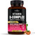 Vitamin B Complex for Men & Women - Made in USA - B-Complex: B1, B2, B3, B5, B6, B7, B8, B9, B12 with Vitamin C, Choline, Inositol - Energy, Brain & Heart Support Supplement - 60 Vegan Capsules
