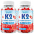 Youlikee 2 Pack Sugar-Free Vitamin K2 Gummies, Dual Formula Vitamin K2 Supplement with MK-7 & MK-4, Supports Bone Health, Gluten-Free, Non-GMO, Sugar-Free, Strawberry Flavor, 120 Gummies