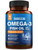 Vitacook Omega 3 Fish Oil 2000mg, with Vitamins D3 & K2 (MK-7), Omega 3 Fatty Acid Supplements 1100mg, EPA, DHA, from Fresh, Wild-Caught Fish, Bone, Heart, Brain & Immune Health Support, 120 Softgels