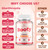 Glorithiventa Booty Gummies for Women - BBL Gummies with Creatine Monohydrate, Milk Thistle, Vitamins D3 & Herbal Blend - Zero Sugar, Vegan, Peach Flavor, 60 Counts
