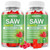 Saw Palmetto Gummies Saw Palmetto Supplement with Pumpkin Seed Oil, Biotin, Prostate Health Supplements for Men, Advanced DHT Blocker, Hair & Urinary Health Support, Raspberry Flavor, 120 Counts