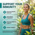Clean Quercetin Elderberry Immune Support Gummies | Zinc Vitamin K2 D3 A Bromelain Goji Berry Turmeric Sea Moss Echinacea Astragalus Selenium Olive Leaf Immunity Supplement Gummy Vitamins