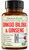 Asian Ginseng and Ginkgo Biloba Supplements – Panax Ginseng Extract 700mg + Ginko Biloba 720mg – Nootropic Brain Supplement for Memory, Focus & Sustained Energy – 60 Easy-to-Swallow Capsules