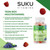 SUKU Teen Boy Multivitamin Gummies – Vitamins A, B12, C, D3, E, Zinc & Biotin – Sugar-Free Vegetarian Supplement for Energy, Growth, Immune & Bone Health – Grape Flavor – 60 Count