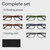 Gaoye 1.75 Professional Reading Glasses for All Day - Computer Readers with Blue Light Protection - Value Pack