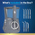 Waterpik Aquarius Countertop Water Flosser with 10 Settings, 7 Tips, Gray