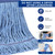 Matthew Cleaning Heavy Duty Mop Head Commercial Replacement for General and Floor Cleaning , Wet Industrial Blue Cotton Looped End String Head Refill (Pack of 6) Blue