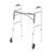 Drive Medical Two-Button Folding Walker with Wheels, Height Adjustable