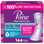 Poise Ultra Thin Incontinence Pads & Postpartum Pads for Bladder Leaks, 4 Drop Moderate Absorbency, Long Length, 144 Count, Packaging May Vary