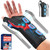 FEATOL Carpal Tunnel Wrist Brace Night Support, Thumb Spica Splint Left Hand for De Quervains Tenosynovitis, Tendonitis, Thumb Brace for Women Men, Black Blue, Small/Medium