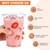 PODJULFA 100 Pack 20oz Plastic Cups with Lids and Straws, Clear Disposable Plastic Cups, Heavy Duty Iced Coffee Cups with Leak-Resistant Lids, Cold Drink Cups for Smoothies, Juice, Soda & Party To Go