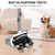 NACENA Broom and Dustpan Set with 52-in Long Adjustable Handle, Grey White
