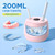 Dental Ultrasonic Retainer Cleaner Machine: 45kHz Dental Cleaning Pod with Digital Timer & 200ML, Cleaning for Dentures, Mouth Guards, Aligners, Night Guards, Braces, Toothbrush Heads & Jewelry, Pink