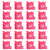 Powbrace 13" Birthday Gift Bag with Tissue Paper & Card(20 Pack Pink Gold)