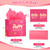 Powbrace 13" Birthday Gift Bag with Tissue Paper & Card(20 Pack Pink Gold)