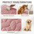 Ameritex Waterproof Pet Bed Cover Anti-Slip Dog Bed Blanket for Sofa and Furniture Waterproof New Pattern Design (Pink, 30x90 Inch (Pack of 1))