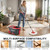 Sarkunpio Spin Mop and Bucket Set with 6 Microfiber Heads, Dark Grey