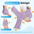 Comfytemp Ankle Ice Pack Wrap for Sprained Ankles, Plantar Fasciitis, Foot Pain Relief, Reusable Gel Hot Cold Compress Brace for Achilles Tendonitis, Injury, Swelling, 2 Packs, Purple