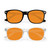 WINTOO Blue Light Glasses for Woman Men, 99% Blocking Square Frame 2 Pairs