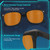 WINTOO Blue Light Glasses for Woman Men, 99% Blocking Square Frame 2 Pairs