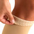 Truform 20-30 mmHg Compression Stockings for Men and Women, Thigh High Length, Dot-Top, Open Toe, Beige, Small