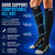 SB SOX Compression Socks for Men & Women, 20-30mmHg (Black/Gray, XX-Large)