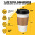 RACETOP 16 oz 100 Pack Coffee Cups with Lids & Kraft Sleeves
