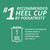 Tuli's Heavy Duty Heel Cups, Shock-Absorbing Cushion Insert for Plantar Fasciitis, Sever’s Disease, and Heel Pain, Green, 2 Pairs, Small