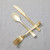 N9R 160PCS Gold Plastic Silverware, Disposable Plastic Cutlery/Utensils