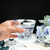 I00000 200PCS Silver Plastic Cups, 9 OZ Disposable Clear Plastic Cups