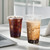 cundao 100 Pack 24 oz Leak-Proof Clear Plastic Cups with Lids and Straws