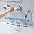 LEVERLOC Shower Grab Bar, 12 Inch Suction Grab Bars for Bathtubs and Showers for Elderly, Shower Handle for Seniors Bathroom Safety Grip for Elderly, No Drilling Removable,Grey