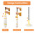 Self-Wringing Twist Mop with 1 Extra Refill, 57" Long Handle, Yellow