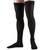 Truform 20-30 mmHg Compression Stockings for Men and Women, Thigh High Length, Dot Top, Closed Toe, Black, Medium