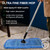 36 Inch Dust Mop Head: Replacement Medium Washable Commercial Mop Head Sweeper and Janitorial Replacement Blue (Blue - 36 Inch, 3 Pack)